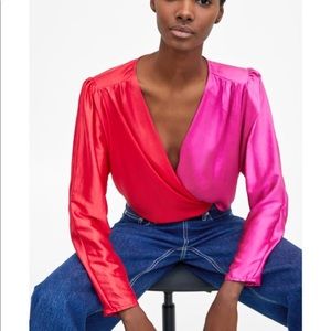 Zara two tone bodysuit